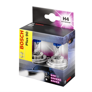 Becuri auto cu halogen pentru far Bosch H4 Plus 90